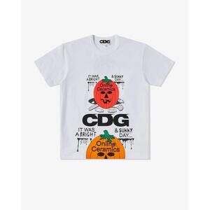Online Ceramics CDG Pumpkin Tee New Sz L